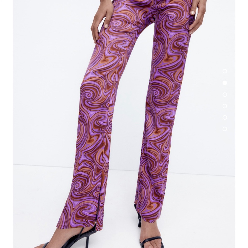 Zara print flair pants med - Picture 4 of 6